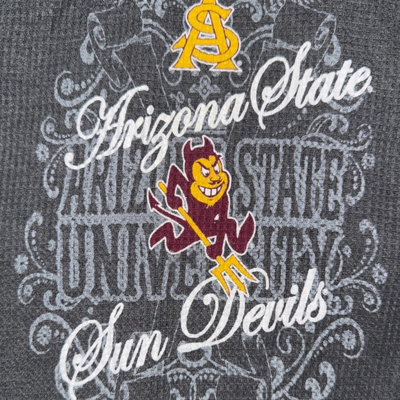 Wuhou - Arizona State Sun Devils Henley. Long Sleeve Gray with logo size XL - Picture 10 of 10